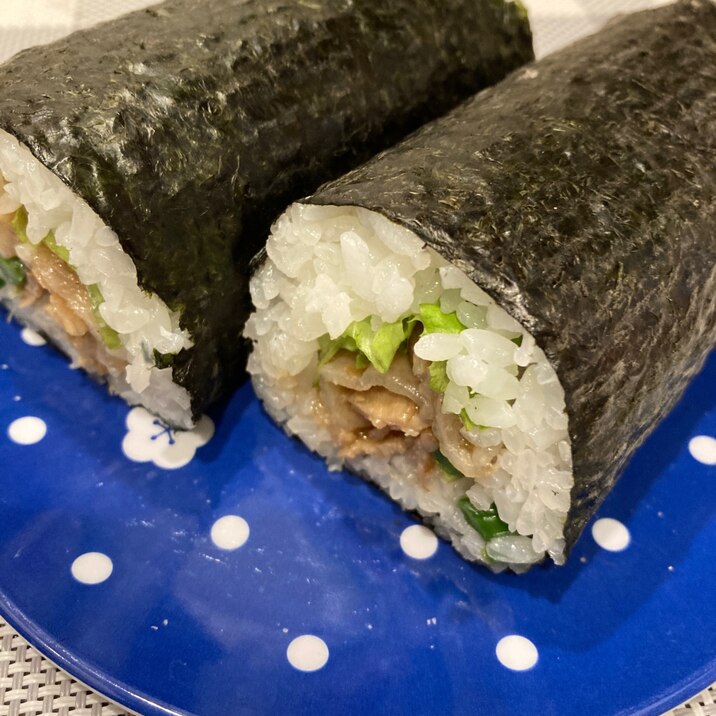 豚バラ肉で☆恵方巻き♪